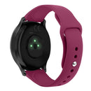 For Garmin Vivoactive 3 / Vivomove HR Solid Color Reverse Buckle Silicone Strap, Size: Small Code(Wine Red)