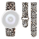 For Samsung Galaxy Active2 20mm Reverse Buckle Printed Silicone Strap(Brown Leopard)