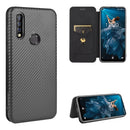 For Oukitel C17 / C17 Pro Carbon Fiber Texture Magnetic Horizontal Flip TPU + PC + PU Leather Case with Card Slot(Black)