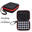 24 Bottles Diamond Painting Box Tool Container Storage Box Carry Case Holder Hand Bag Zipper Design Shockproof Durable, Style:Contains 24 Bottles