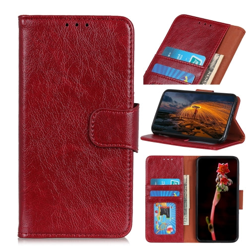 For Samsung Galaxy A41 (Japan Version) Nappa Texture Horizontal Flip Leather Case with Holder & Card Slots & Wallet(Red)