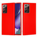 For Samsung Galaxy Note20 Ultra Pure Color Liquid Silicone Shockproof Full Coverage Case(Red)
