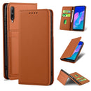 For Huawei Y7p Strong Magnetism Liquid Feel Horizontal Flip Leather Case with Holder & Card Slots & Wallet(Brown)