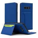 For Samsung Galaxy S10e Strong Magnetism Liquid Feel Horizontal Flip Leather Case with Holder & Card Slots & Wallet(Blue)