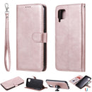 For Huawei P40 Pro 2 in 1 Solid Color Detachable PU Leather Case with Card Slots & Magnetic Holder & Photo Frame & Wallet & Strap(Rose Gold)