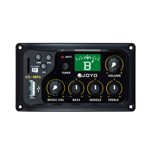 JOYO EQ-MP3 3 Bands EQ Acoutsic Guitar Equalizer Independent Music Volume Control With Guitarra Tuner and TF Card Slot