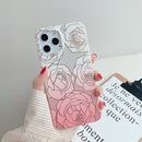 For iPhone 12 Pro Max Gilding Pattern Soft TPU Protective Case(Rose)