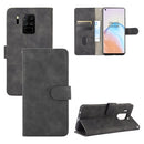 For Oukitel C18 Solid Color Skin Feel Magnetic Buckle Horizontal Flip Calf Texture PU Leather Case with Holder & Card Slots & Wallet(Black)