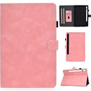 For Samsung Galaxy Tab S7 T870 Cowhide Texture Horizontal Flip Leather Case with Holder & Card Slots & Sleep / Wake-up Function(Rose Gold)