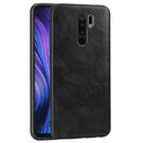 For Xiaomi Redmi 9 Crazy Horse Textured Calfskin PU+PC+TPU Case(Black)