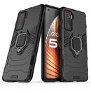 For Vivo iQOO 5 5G Shockproof PC + TPU Protective Case with Magnetic Ring Holder(Black)