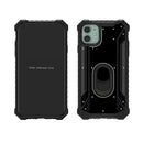 For iPhone 12 Pro Max Shockproof Metal + TPU + PC Combination Case with Ring Holder(Black)