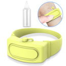 30ml Portable Silicone Liquid Soap Handwashing Fluid Split Bracelet(Yellow)