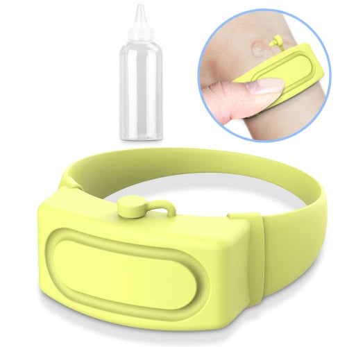 30ml Portable Silicone Liquid Soap Handwashing Fluid Split Bracelet(Yellow)