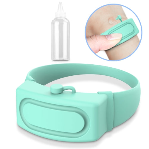 30ml Portable Silicone Liquid Soap Handwashing Fluid Split Bracelet(Mint Green)