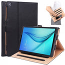 For Samsung Galaxy Tab A 10.1 (2019) T510 / T515 Retro Texture PU Horizontal Flip Leather Case with Holder & Card Slots & Hand Strap(Black)