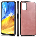 For Huawei Honor X10 Max 5G Crazy Horse Textured Calfskin PU+PC+TPU Case(Rose Gold)
