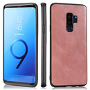 For Samsung Galaxy S9 Plus Crazy Horse Textured Calfskin PU+PC+TPU Case(Rose Gold)