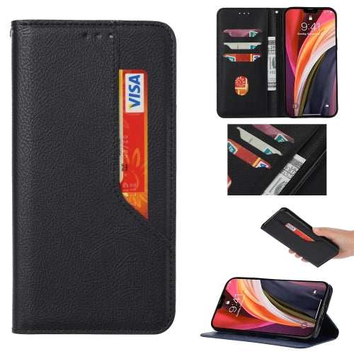 For Motorola Moto Edge Magnetic Horizontal Flip Leather Case with Holder & Card Slots & Wallet(Black)