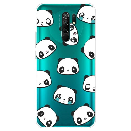 For Xiaomi Redmi 9 Coloured Drawing Pattern Highly Transparent TPU Protective Case(Emoji Bear)