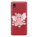 For Samsung Galaxy A1 Core Shockproof Painted Transparent TPU Protective Case(Little Pink Elephant)