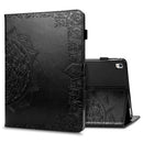 For iPad Pro 10.5 inch Halfway Mandala Embossing Pattern Horizontal Flip PU Leather Case with Card Slots & Holder(Black)