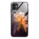 For iPhone 12 mini Marble Pattern Glass Protective Case(DL01)