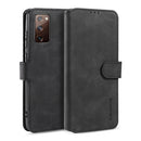 For Samsung Galaxy S20 FE DG.MING Retro Oil Side Horizontal Flip Case with Holder & Card Slots & Wallet(Black)