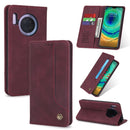 For Huawei Mate 30 POLA 008 Series Retro Classic Magnetic Horizontal Flip Leather Case with Holder & Card Slots(Red)