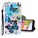 For Samsung Galaxy S10 Coloured Drawing Pattern Horizontal Flip PU Leather Case with Holder & Card Slots & Wallet & Lanyard(Purple Butterfly)