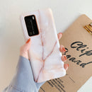 For Huawei P40 Pro / P40 Pro+ Glossy Marble Pattern Soft TPU Protective Case(Cream)
