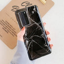 For Huawei P40 Pro / P40 Pro+ Glossy Marble Pattern Soft TPU Protective Case(Black Cloud)