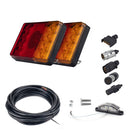 2 PCS Trailer / Truck B-type Square Shape 8LEDs Tail Light with License Plate Light Set