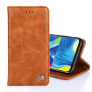 For Samsung Galaxy M20 Non-Magnetic Retro Texture Horizontal Flip Leather Case with Holder & Card Slots & Wallet(Brown)