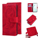 For Samsung Galaxy Note 10 Tiger Embossing Pattern Horizontal Flip Leather Case with Holder & Card Slots & Wallet(Red)