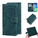 For Samsung Galaxy S10 Plus Tiger Embossing Pattern Horizontal Flip Leather Case with Holder & Card Slots & Wallet(Green)