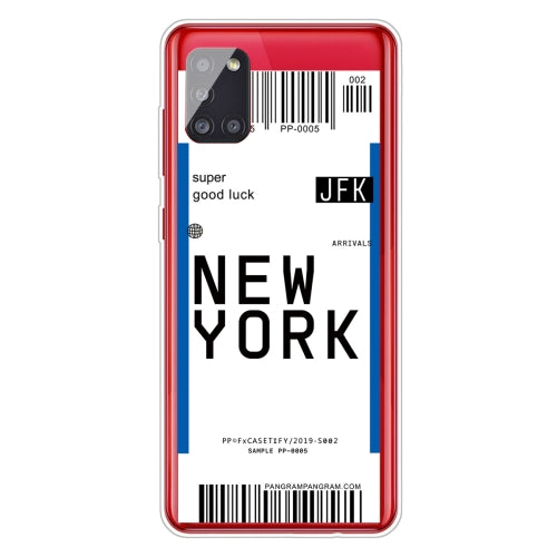 For Samsung Galaxy A71 4G Boarding Pass Series TPU Phone Protective Case(New York)