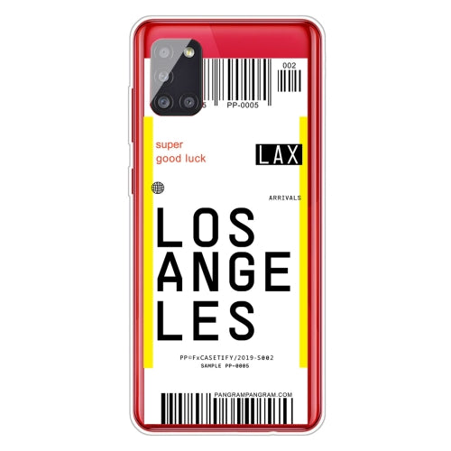 For Samsung Galaxy A71 5G Boarding Pass Series TPU Phone Protective Case(Los Angeles)