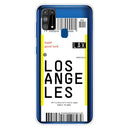 For Samsung Galaxy M31 Boarding Pass Series TPU Phone Protective Case(Los Angeles)