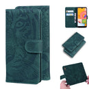 For Samsung Galaxy A01 Tiger Embossing Pattern Horizontal Flip Leather Case with Holder & Card Slots & Wallet(Green)