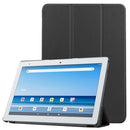 For Sharp Dtab D-41A uster Texture Smart PU Leather Case with Sleep / Wake-up Function & 3-Fold Holder(Black)