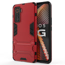 For Vivo iQOO 5 5G PC + TPU Shockproof Protective Case with Holder(Red)