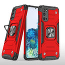For Samsung Galaxy S20 Magnetic Armor Shockproof TPU + PC Case with Metal Ring Holder(Red)