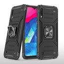 For Samsung Galaxy A10 / M10 Magnetic Armor Shockproof TPU + PC Case with Metal Ring Holder(Black)