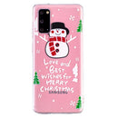 For Samsung Galaxy S20 Christmas Pattern TPU Protective Cas(Snowman)