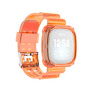 For Fitbit Versa 3 / Fitbit Sense Transparent One-piece TPU Strap, Size: Free Size(Orange)