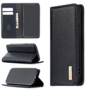 For iPhone 12 / 12 Pro 2 in 1 Detachable Magnetic Horizontal Flip Genuine Leather Case with Holder & Card Slots & Wallet(Black)