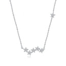 S925 Sterling Silver Brilliant Stars Women Nacklace Jewelry