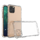 For iPhone 11 Pro Straight Edge Dual Bone-bits Shockproof TPU Clear Case