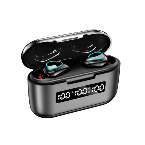 G40 Bluetooth 5.1 LED Digital Display Stereo True Wireless Binaural Bluetooth Earphone with Charging Box(Black)